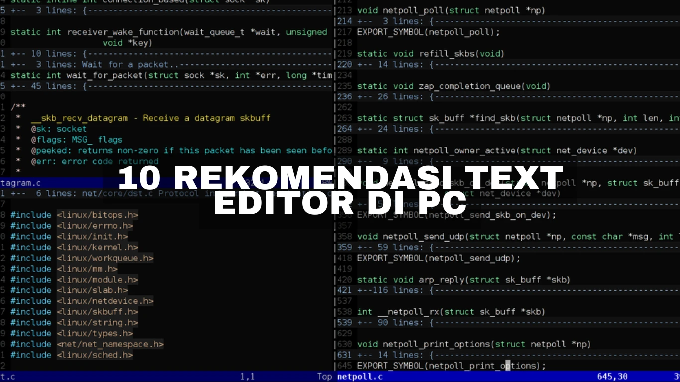 10 Rekomendasi text editor di PC