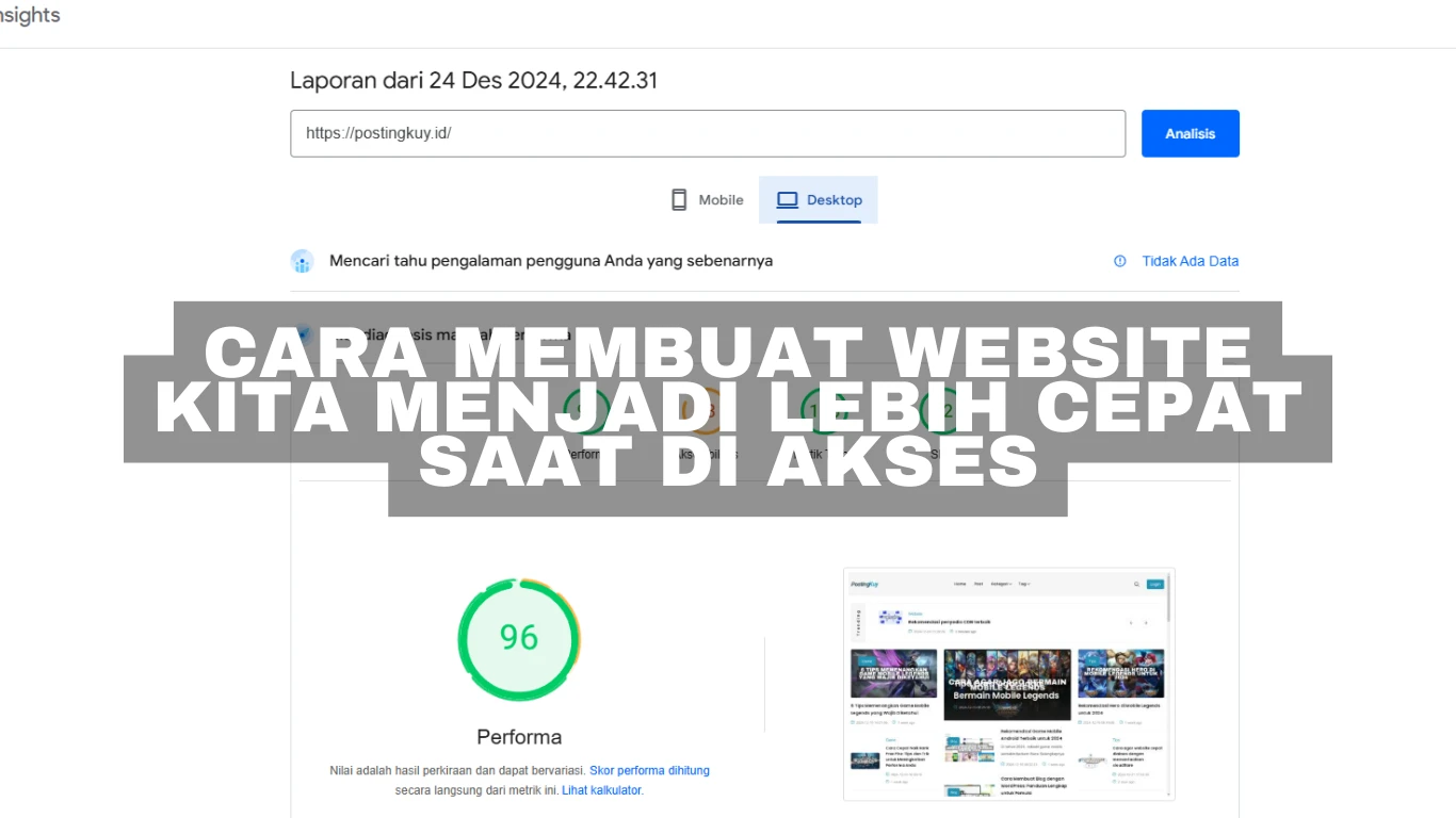 Cara membuat Website kita menjadi Lebih cepat saat di Akses