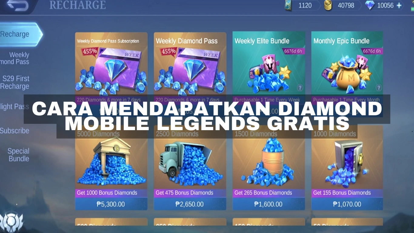 Cara mendapatkan Diamond Mobile Legends Gratis