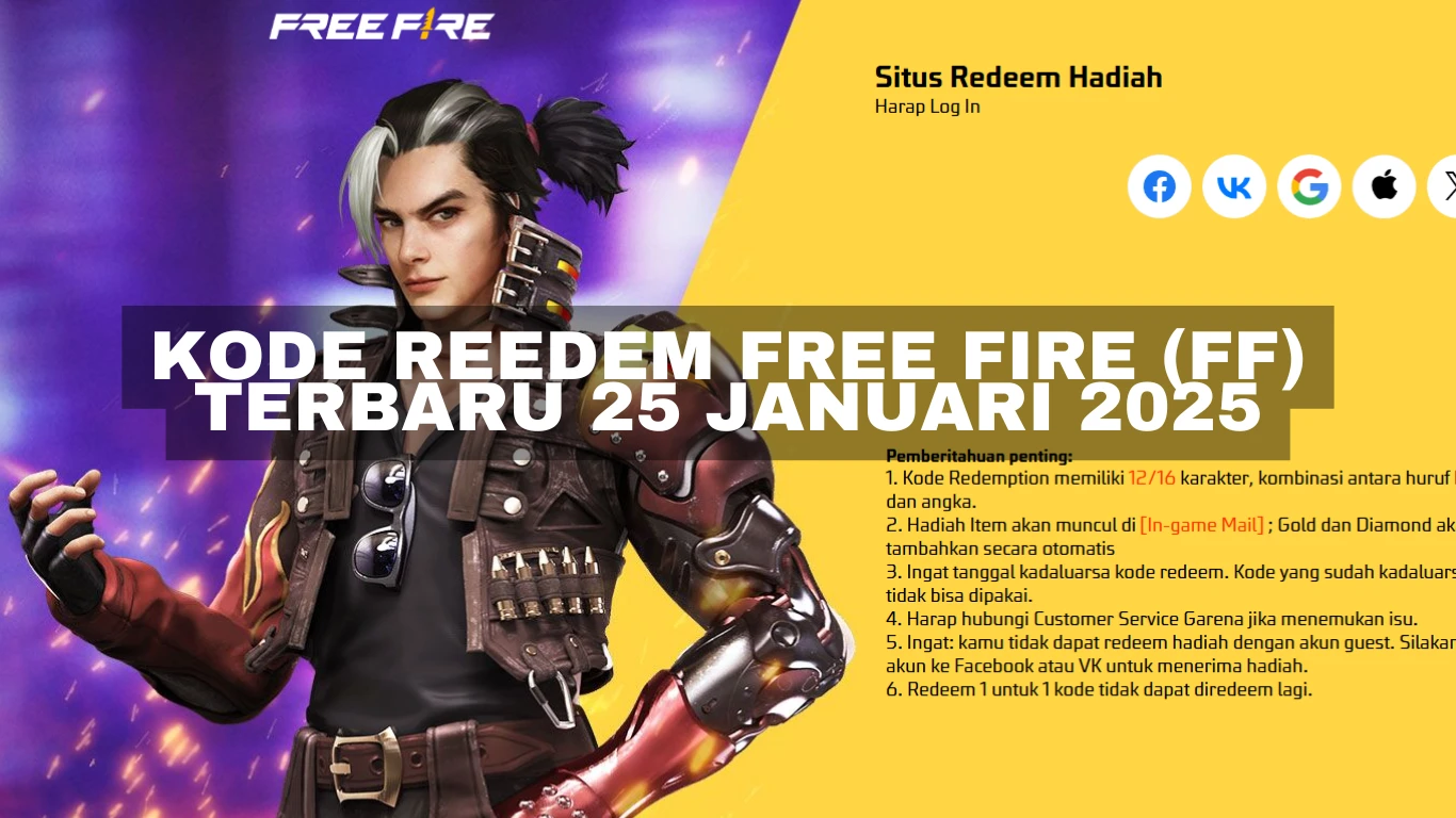 Kode Reedem Free Fire (FF) Terbaru 25 Januari 2025