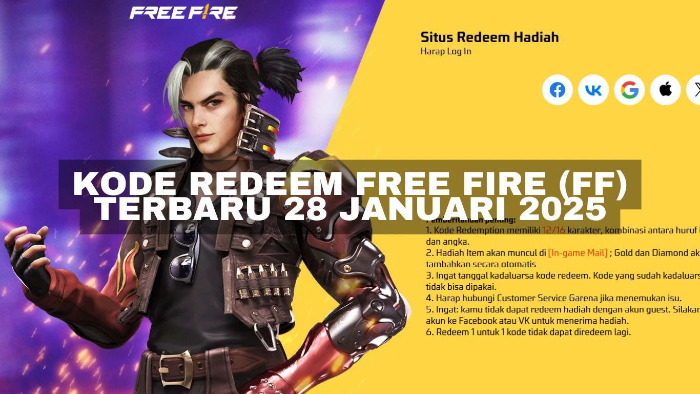 Kode Redeem Free Fire (FF) Terbaru 28 Januari 2025