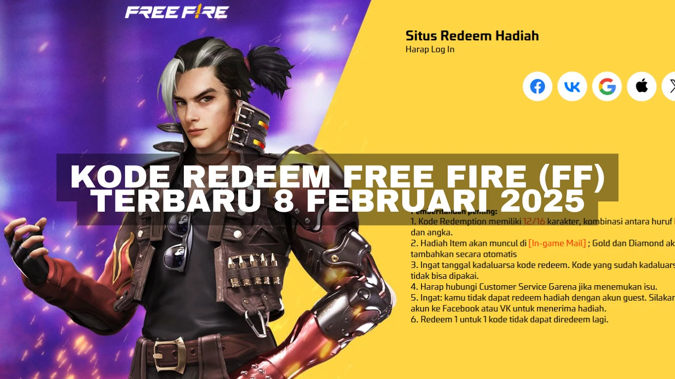 Kode Redeem Free Fire (FF) Terbaru 8 Februari 2025