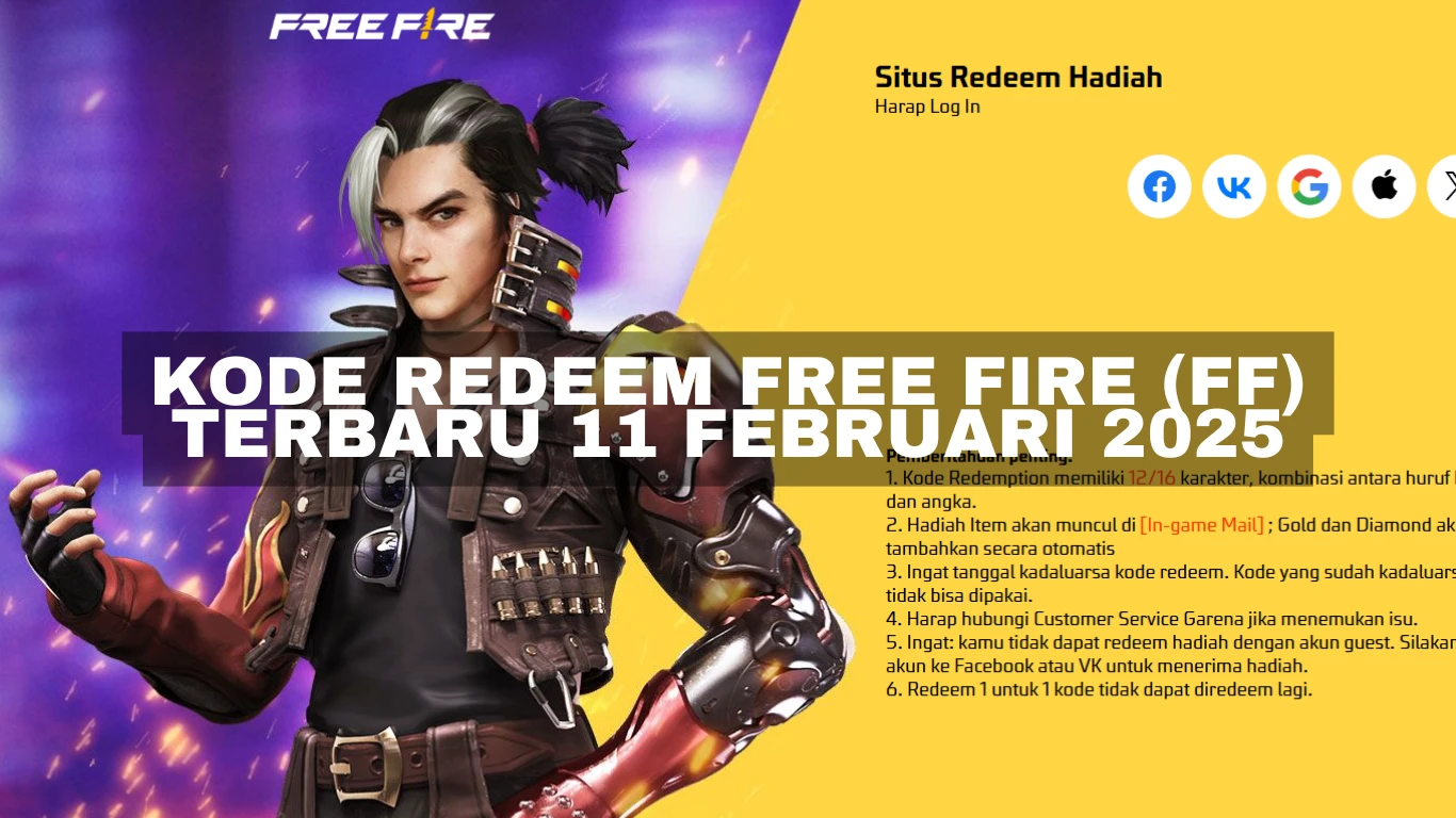 Kode Redeem Free Fire (FF) Terbaru 11 Februari 2025